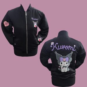 Kuromi Sanrio Kids Zip Trendy Jacket Black Size 11/12 Hybrid Apparel